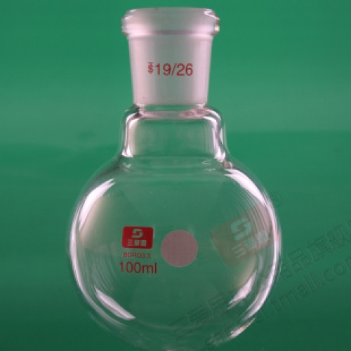 三爱思 单口烧瓶100ml/19 高温厚壁  圆底蒸馏烧瓶  A00996