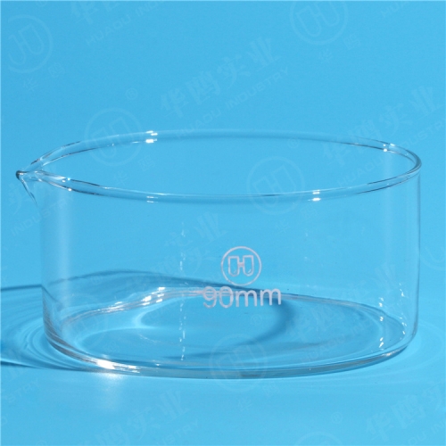 华鸥 优质结晶皿60mm 高透明加厚高硼硅出口级结晶皿60MM具嘴平皿