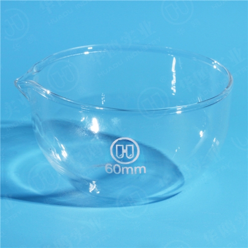 华鸥热销 圆底蒸发皿90mm 蒸发皿加厚 高清透明 高硼硅耐高温