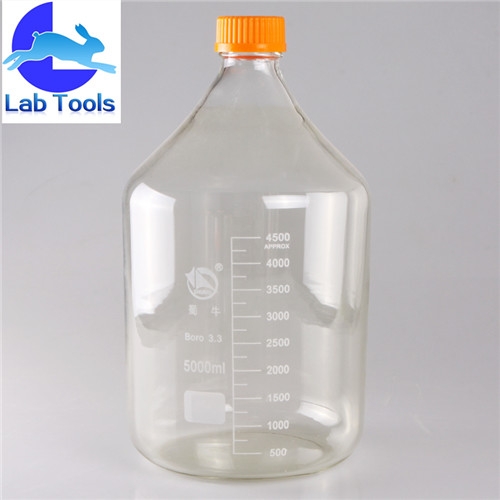 蓝盖试剂瓶 螺口试剂瓶 高温灭菌瓶 5000ML 蜀牛新款高硼硅试剂瓶